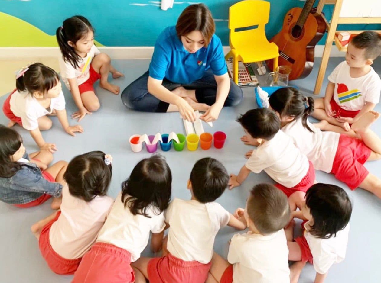 Color sorting circle time